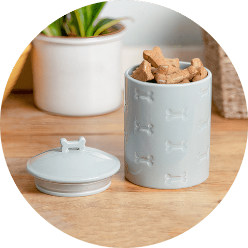 Manor Grey Treat Jar 14 » Pets Impress