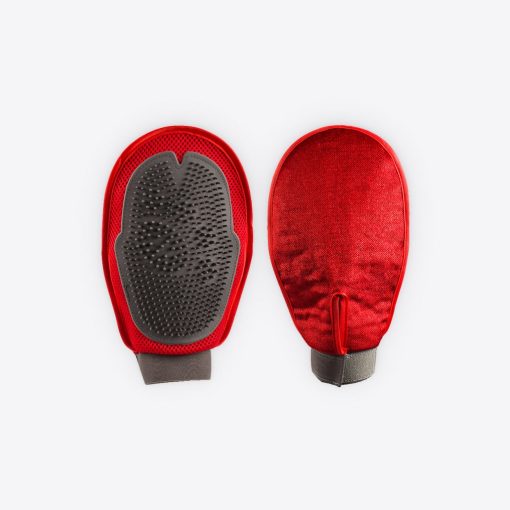 Red Grooming Glove 1 » Pets Impress
