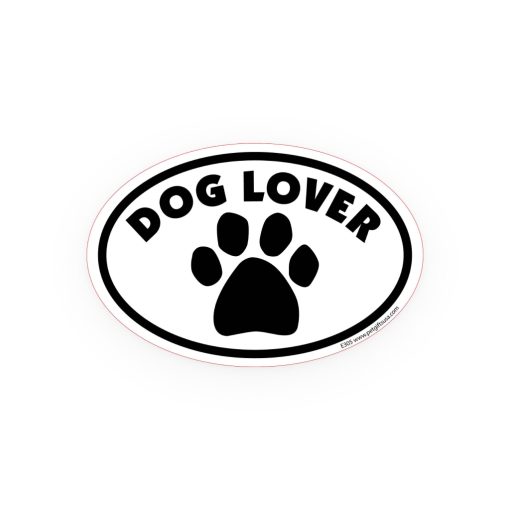 Dog Lover Oval Car Magnet 2 » Pets Impress