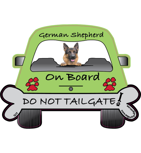 German Shepherd On Board Car Magnet 12 » Pets Impress