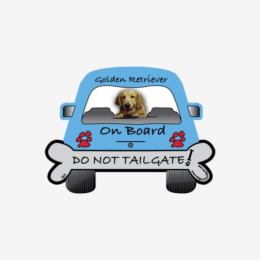 Golden Retriever On Board Car Magnet 1 » Pets Impress