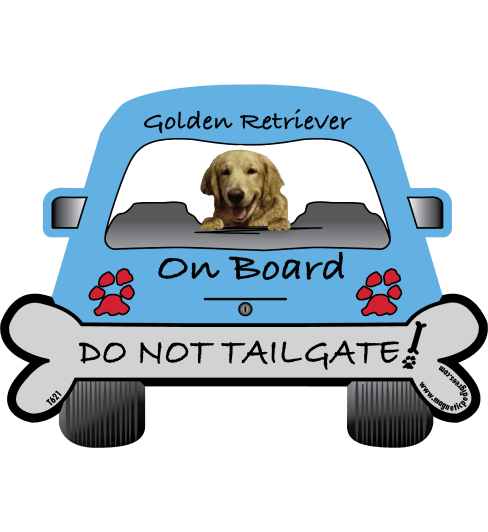 Golden Retriever On Board Car Magnet 12 » Pets Impress