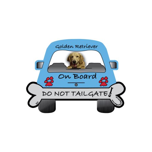 Golden Retriever On Board Car Magnet 2 » Pets Impress