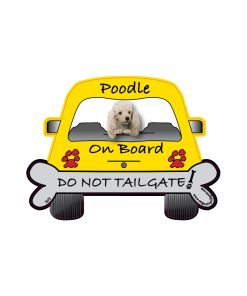 Poodle On Board Car Magnet 5 » Pets Impress