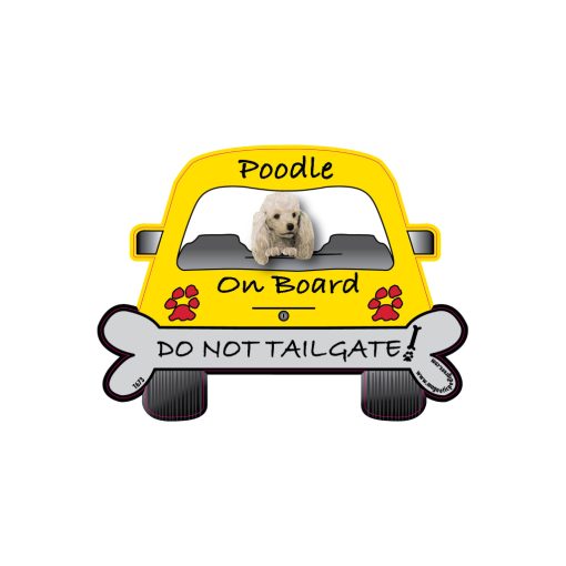 Poodle On Board Car Magnet 2 » Pets Impress