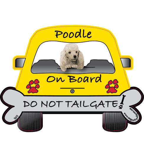 Poodle On Board Car Magnet 10 » Pets Impress