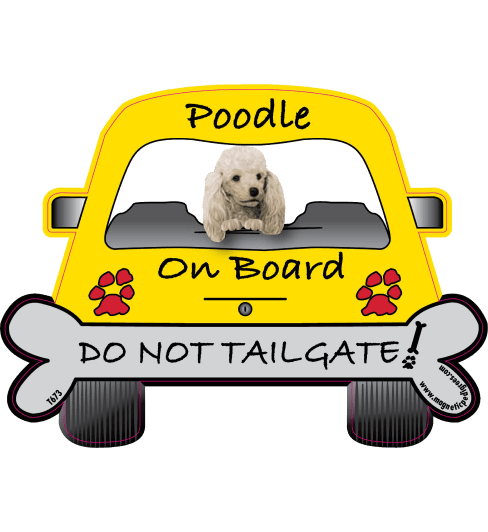 2-min Poodle On Board Car Magnet 10 » Pets Impress