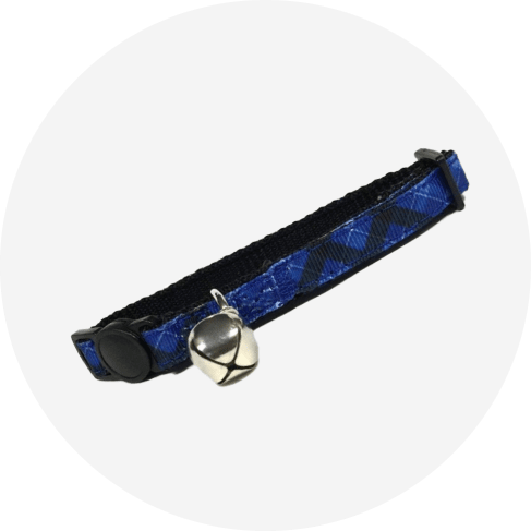 Group 256 Blue Plaid Cat Collar 12 » Pets Impress