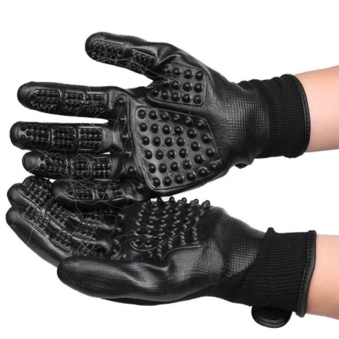 Easy slip on pet anti-shedding gloves
