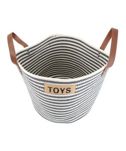 Cotton Rope Pet Toy Storage Basket 6 » Pets Impress