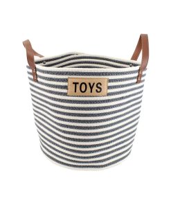 Cotton Rope Pet Toy Storage Basket 4 » Pets Impress