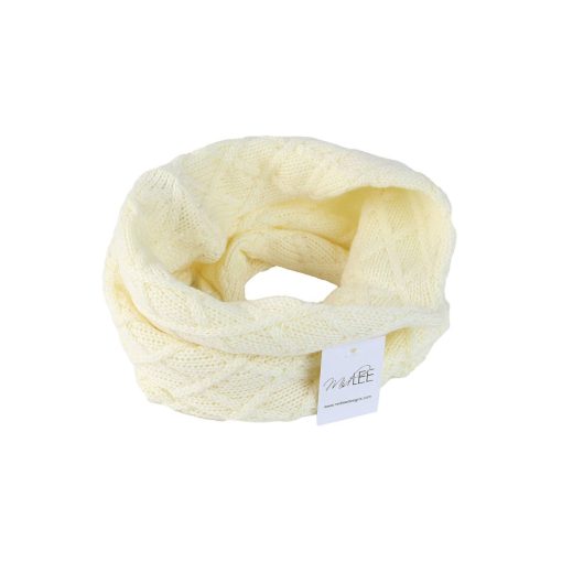 Cream Knit Infinity Scarf for Dogs 3 » Pets Impress