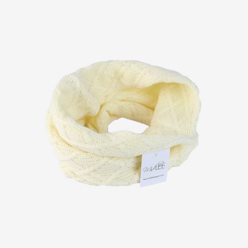 Cream Knit Infinity Scarf for Dogs 1 » Pets Impress