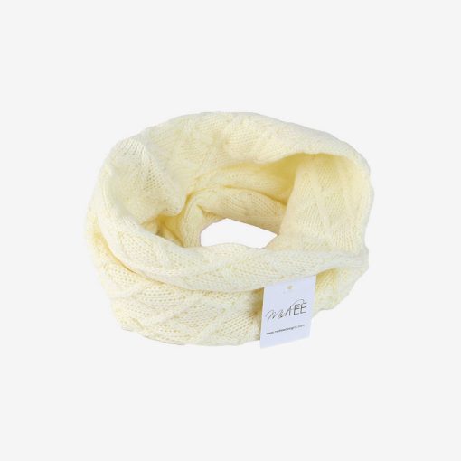 Cream Knit Infinity Scarf for Dogs 1 » Pets Impress