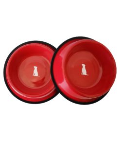 Red Non Skid Dog Bowl 7 » Pets Impress