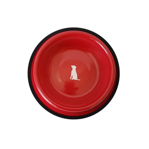 Red Non Skid Dog Bowl 2 » Pets Impress
