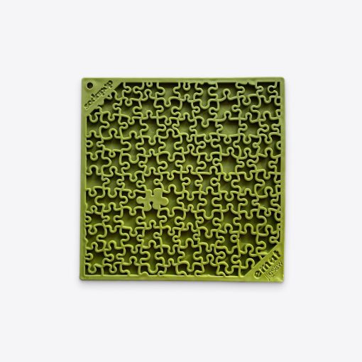 Jigsaw Design Emat Enrichment Licking Mat - Green 1 » Pets Impress