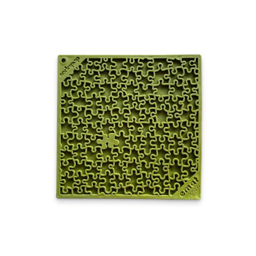 Jigsaw Design Emat Enrichment Licking Mat - Green 2 » Pets Impress
