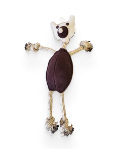 Jute and Leather Tug Bear Dog Toy 3 » Pets Impress
