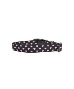 Pink and Black Dotty Hearts Collar 3 » Pets Impress