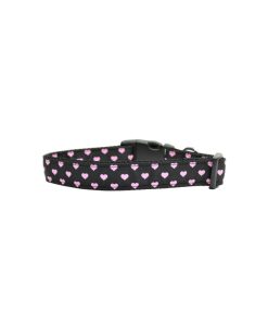 Pink and Black Dotty Hearts Collar 5 » Pets Impress