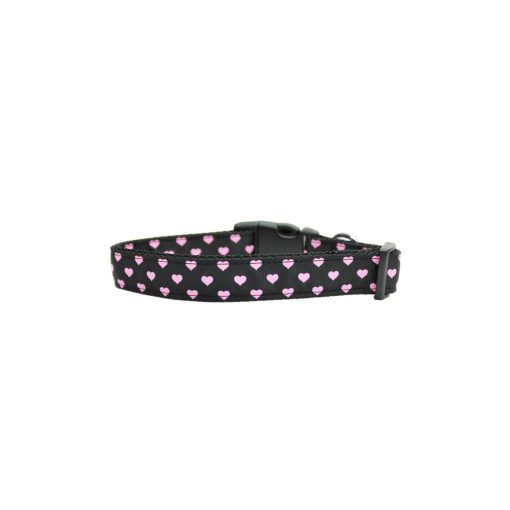 Pink and Black Dotty Hearts Collar 3 » Pets Impress