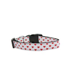 White and Red Dotty Hearts Collar 3 » Pets Impress