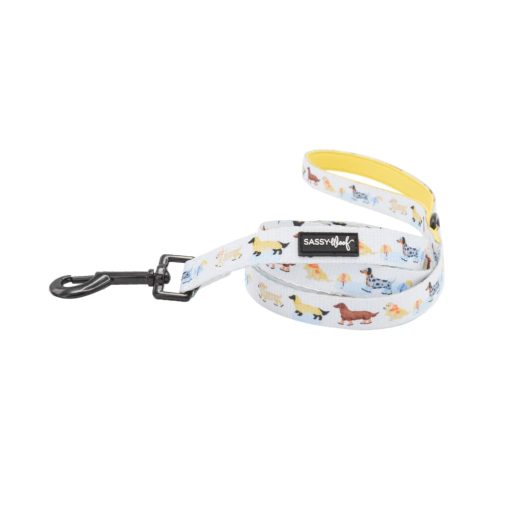 Rainy Dachshund' Dog Fabric Leash 4 » Pets Impress