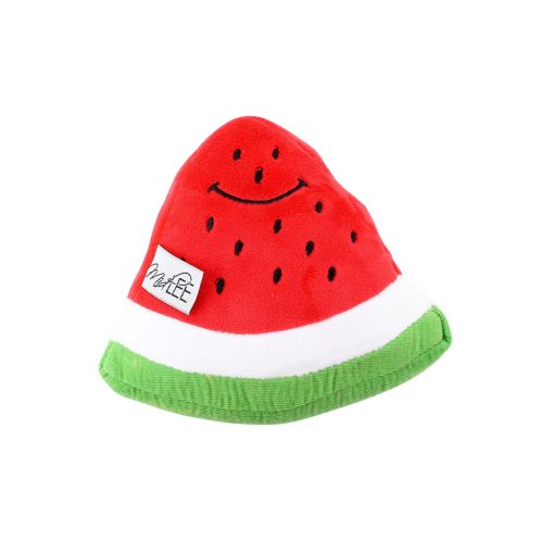 Smiley Watermelon Squeaker Plush Dog Toy 2 » Pets Impress