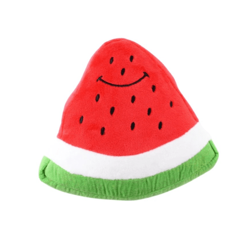 Smiley Watermelon Squeaker Plush Dog Toy 11 » Pets Impress