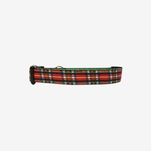 Red Plaid Christmas Dog Collar - Medium 1 » Pets Impress