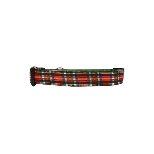 Red Plaid Christmas Dog Collar - Medium 2 » Pets Impress