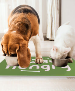 Always Hungry Pet Food Mat - Funny Anti-Slip Pet Bowl Mat - Best Design Pet Feeding Mat 10 » Pets Impress