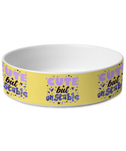 Cute but Unstable Pet Bowl - Funny Design Dog Bowl - Graphic Pet Food Bowl 5 » Pets Impress