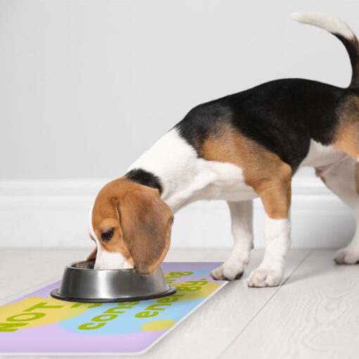 I Am Not Lazy Pet Food Mat - Quote Anti-Slip Pet Bowl Mat - Themed Pet Feeding Mat - Image 5