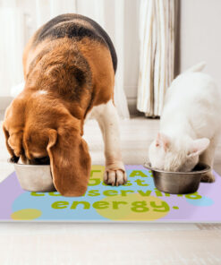 I Am Not Lazy Pet Food Mat - Quote Anti-Slip Pet Bowl Mat - Themed Pet Feeding Mat 15 » Pets Impress