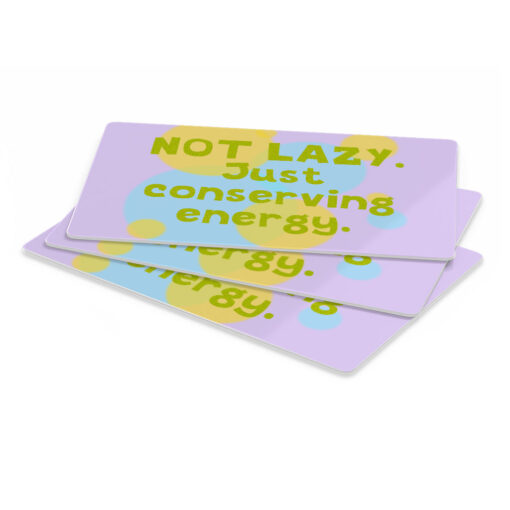 I Am Not Lazy Pet Food Mat - Quote Anti-Slip Pet Bowl Mat - Themed Pet Feeding Mat - Image 3