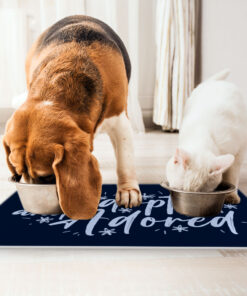 Adopted Pet Food Mat - Cute Anti-Slip Pet Bowl Mat - Trendy Pet Feeding Mat 15 » Pets Impress