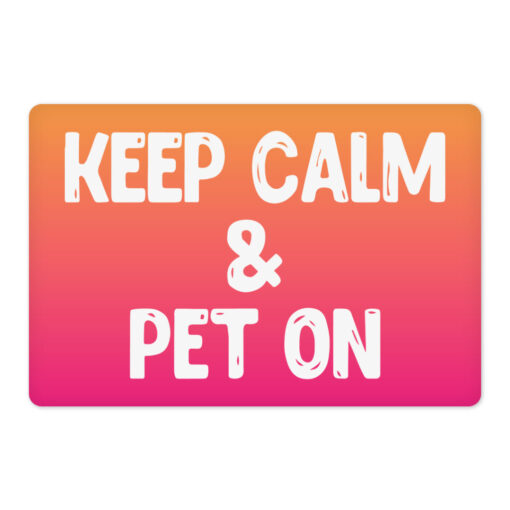 Best Keep Calm Pet Food Mat - Trendy Anti-Slip Pet Bowl Mat - Cool Pet Feeding Mat 1 » Pets Impress