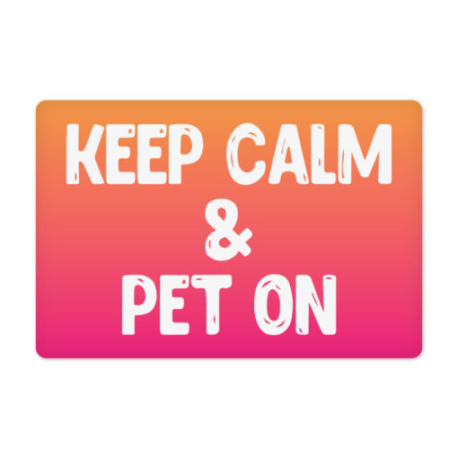 Best Keep Calm Pet Food Mat - Trendy Anti-Slip Pet Bowl Mat - Cool Pet Feeding Mat 2 » Pets Impress