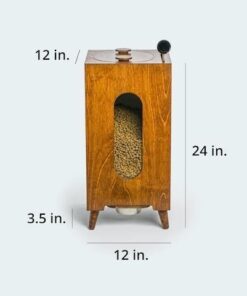 Wooden Large-Capacity Pet Food Storage and Feeding Station 19 » Pets Impress