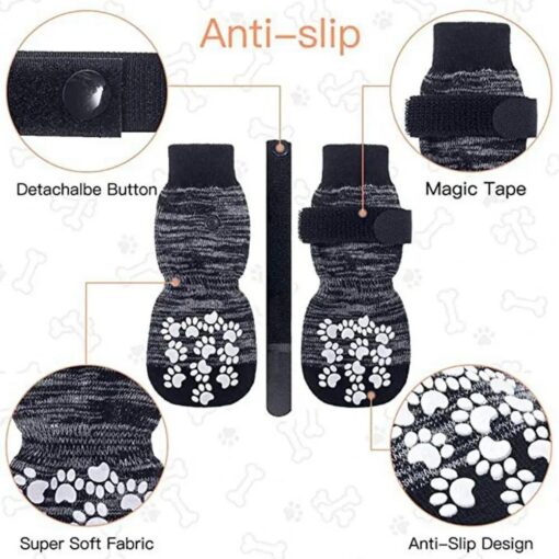 Premium Anti-Slip Waterproof Dog Socks with Adjustable Straps 11 » Pets Impress