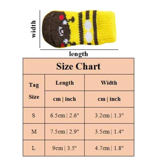 4Pcs Cute Pet Dog Socks 13 » Pets Impress