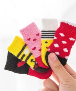 4Pcs Cute Pet Dog Socks 15 » Pets Impress