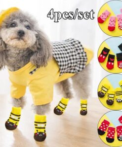 4Pcs Cute Pet Dog Socks 17 » Pets Impress