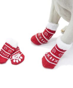 Alternative view of Premium Anti-Slip Knitted Dog Socks for Winter Warmth & Furniture Protection