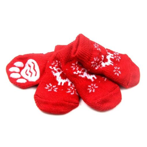 Premium Anti-Slip Knitted Dog Socks for Winter Warmth & Furniture Protection 1 » Pets Impress