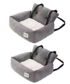 Portable & Washable Pet Car Booster Seat with Anti-Slip Bottom