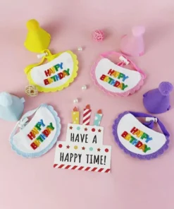 Colorful Pet Birthday Bandana & Party Hat Set for Cats and Dogs 10 » Pets Impress