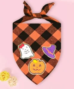 Alternative view of Halloween Checkered Bandana for Dogs and Cats